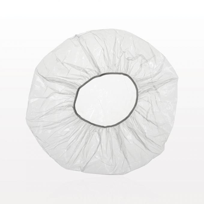 Waterproof Clear Disposable Shower Caps For Beauty Salon , Travel