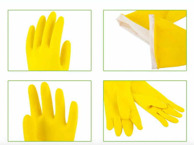 Kitchen Cleaning Household Rubber Gloves 100 Naural Latex Small