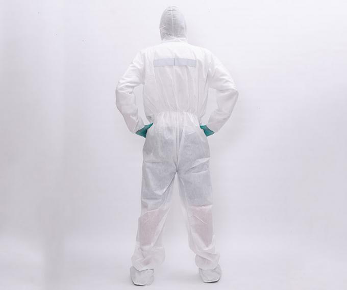 Industrial Breathable Disposable PP Safety Coverall Suit 30gsm 60gsm