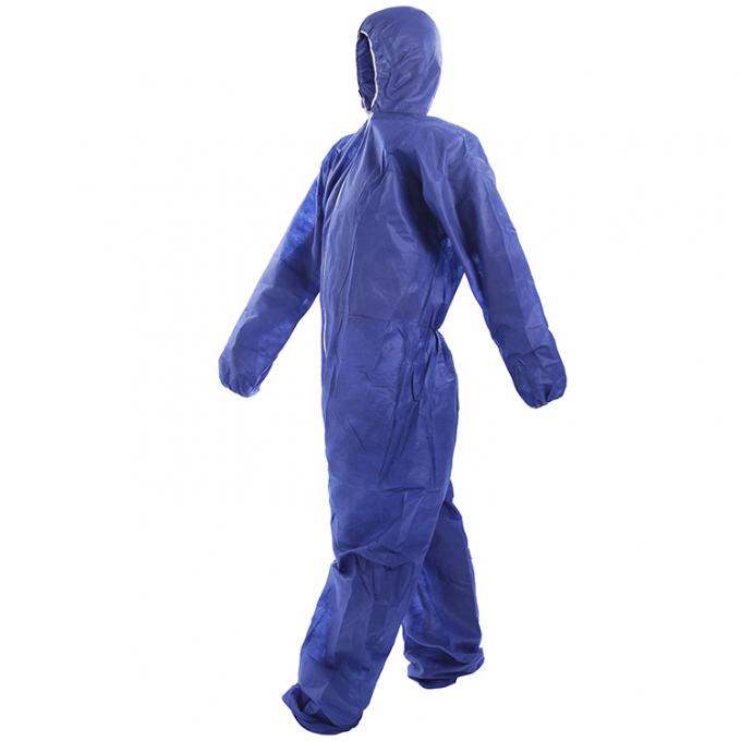Anti Static Blue Breathable Disposable Safety SMS Protective Coverall