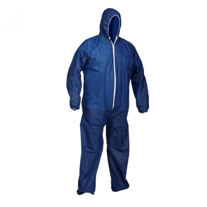 Navy Blue SBPP + PE Coating Disposable Coverall Suit Safety Workwear