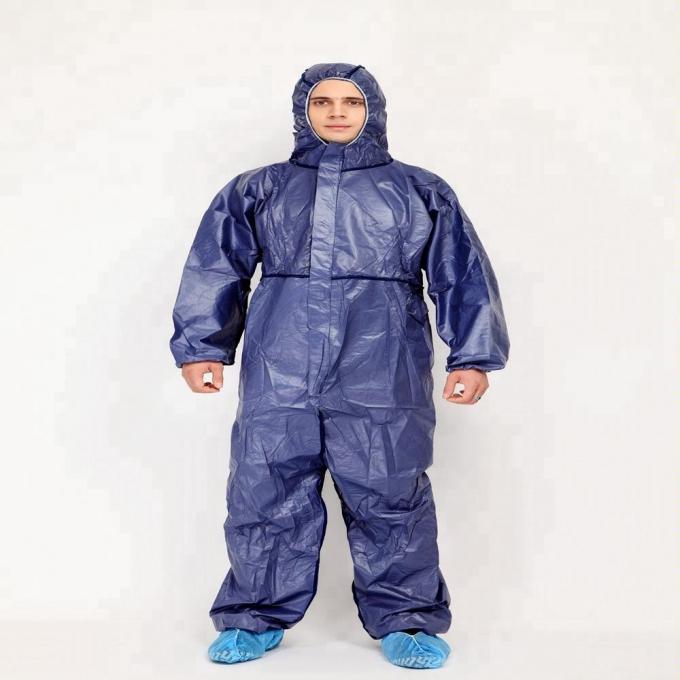 Non Woven Lightweight Disposable Chemical Spray Suits Pp Pe Coating