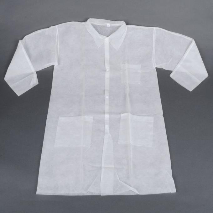 PE Waterproof Plastic Lab Coat / Transparent Customized Disposable