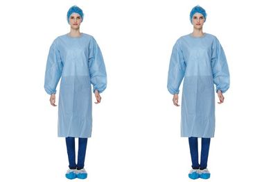China Waterproof Surgical Gowns , Disposable Hospital Theatre Gowns PP+PE Coating supplier