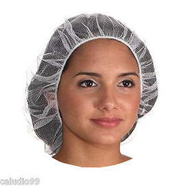 China Breathable Invisible White Bouffant Hair Nets Single Use For Beauty Salon supplier
