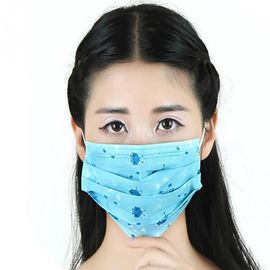 China Personal Safety Daily Disposable Face Mask Printed Dust Proof With Spunlace / Spunbond supplier