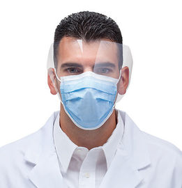 China Hospital Surgical Disposable Face Mask With Transparent Splash Shield / PP Nonwoven supplier