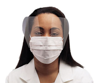 China Fluid Resistant Medical Face Mask Single Use , Surgical Mask With Face Shield supplier