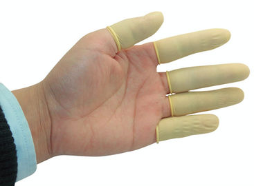 China Abrasion Resistant Soft Hand Protection Gloves Disposable Latex Finger Cots Anti - Slip supplier
