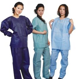 China CE/ISO13485/FDA Disposable Scrub Suits With Separate Coat And Trousers supplier