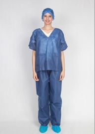 China Short Sleeves Medical Disposable Clothing Nonwoven Medical Gown For Patient Wear supplier