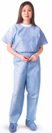 China Breathable Personal Protective Disposable Scrub Suits Nonwoven PP SMS supplier
