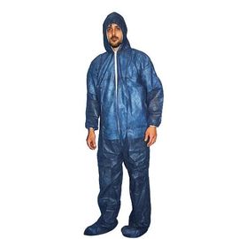 China Navy Blue SBPP + PE Coating Disposable Coverall Suit Safety Workwear supplier