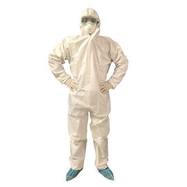 China 25 - 75gsm Disposable Chemical Spray Suits / Breathable Disposable Coveralls supplier
