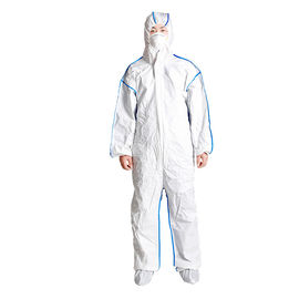 China Non Woven Lightweight Disposable Paint Suit Customized With Back Reinforce supplier