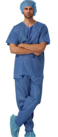 China SMS Non Woven Disposable Scrub Suits Anti Static For Doctor / Nurse supplier