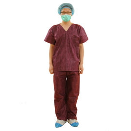 China Disinfectants Disposable Patient Gowns, Red Disposable Medical Clothing supplier
