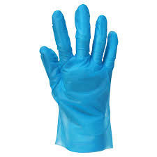 China Blue Food Safe Disposable Gloves , Eco - Friendly Disposable Cooking Gloves supplier