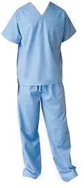 China Disposable Nonwoven Medical Scrub Suits Waterproof V - Shape Top And Pants supplier