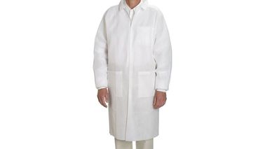 China Single Use Breathable Lab Coats Customized Sleeve Length With / Without Hoods supplier