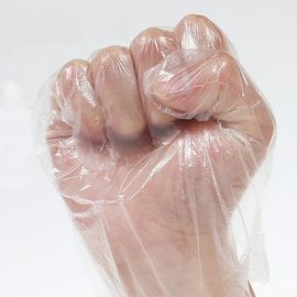 China Embossed Clear Disposable Gloves / PE Material Kitchen Food Handling Gloves supplier