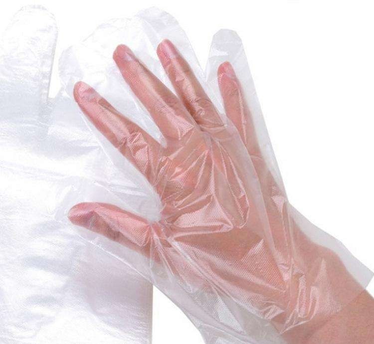 ISO9OO1 CE Medical Care Disposable Poly Gloves For House Clean / Hair