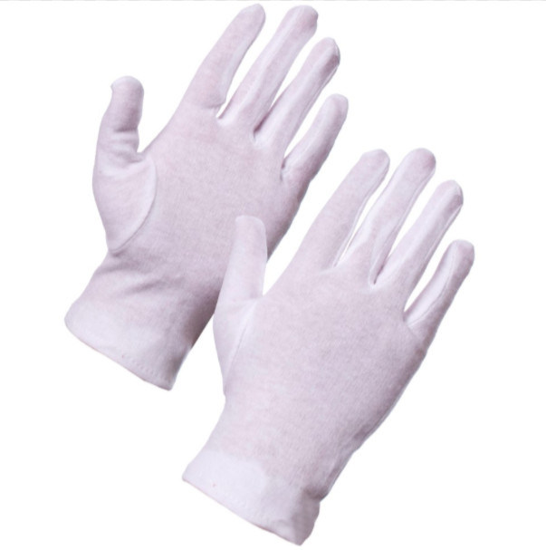 White 100 Jersey Cotton Work Gloves For Industrial And Medical Use CE