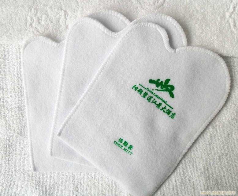 Hotel Disposable Beauty Products Shoe Shine Cloth Shoe Polish Mitt Kit