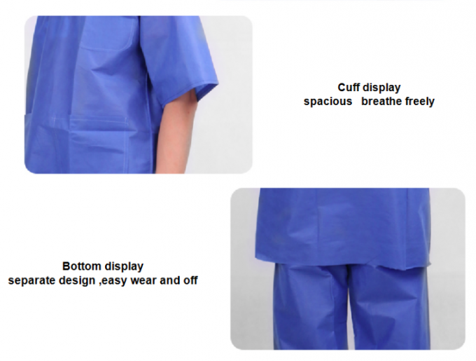 Nonwoven Patient Surgical Disposable Scrub Suits Medical Patient Gowns