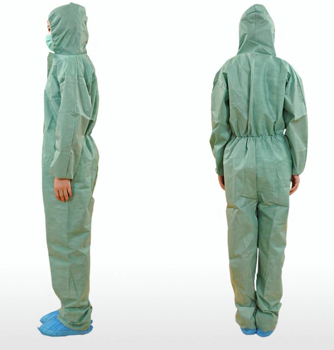 Waterproof Painters Coveralls Disposable Elastic Cuff For Spray Paint