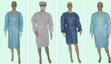 China Hospital PP Surgical Disposable Isolation Gowns With Tie On And Elastic Cuff supplier