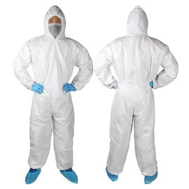 China PP Non Woven Coverall For Pesticide Spraying , PE Film Chemical Resistant Coveralls  supplier