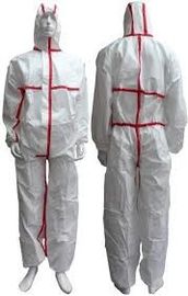 China Tear Resistant Clean Room Bunny Suit Anti - Shrink With Adhesive Sealed Tape supplier