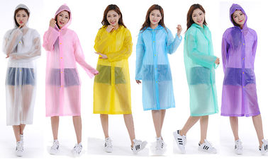 China Unisex Disposable PVC Rain Poncho Throw Away Lab Coats CE / ISO9001 OEM supplier