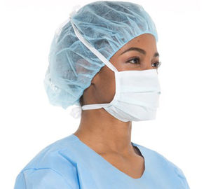 China Hospital use PP Non Woven Disposable Flat Surgical Face Mask With Tie supplier