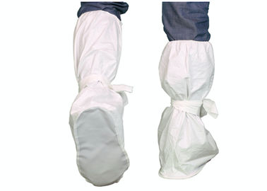 China Microporous Waterproof Boot Covers With PVC Sole , Protective SF Disposable Boot Covers supplier
