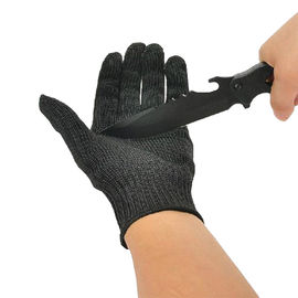 China Cut Resistant Hand Protection Gloves With Black Stainless Steel Wire Mesh supplier