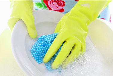 China Kitchen Cleaning Household Rubber Gloves 100% Naural Latex Small, Medium, Large Size supplier
