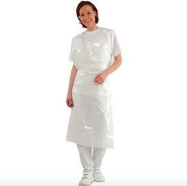 China Long Bib Plastic Coated Kitchen Aprons  , Food Grade Plastic Aprons Home Depot  supplier