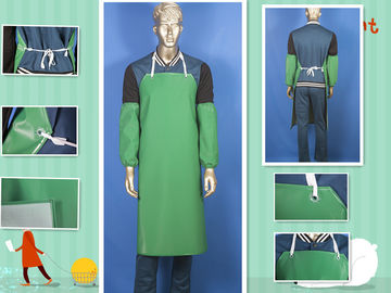 China PVC Coated Polyester Protective Clothing Aprons For Chemical Resistant supplier