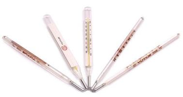 China OEM Disposable Medical Consumables Medical Flat Oval Armpit Mercury In Glass Thermometer  supplier