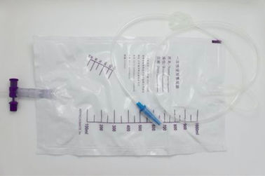 China Hospital Use Disposable Urine Bag With Cross Valve , Catheter Night Bag  supplier