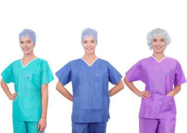 China Dustproof SMS Medical Operating Room Scrubs Uniforms Without Glass Fibres supplier