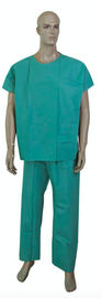 China CE Long / Short Sleeves Disposable Scrub Suits Shirt + Pants Anti - Odour Single Use supplier