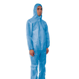 China PP Non Woven Disposable Coverall Suit Chemical Protective Suit With PE Coating supplier