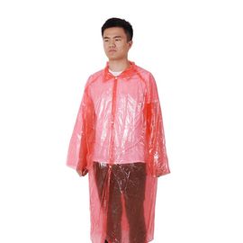 China Waterproof Plastic Disposable PE Lab Coat Transparent Visitor Coat 115x137cm supplier