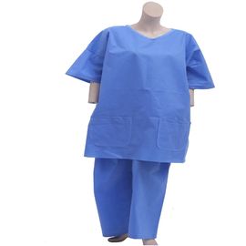 China Doctor Patient Protective Disposable Scrub Suits Short Sleeve Shirt Pants supplier