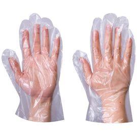 China Waterproof HDPE PE Disposable Food Preparation Gloves Smooth / Embossed Surface supplier