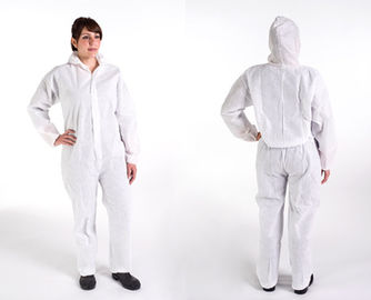 China Anti - Bacterial Disposable Painter's Coveralls , Adults Disposable Waterproof Suit supplier