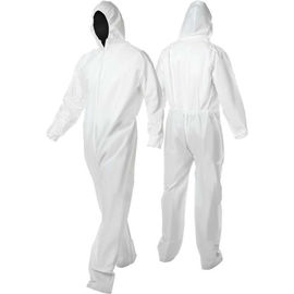 China Unisex Disposable Microporous Coverall / Waterproof White Painters Coveralls supplier